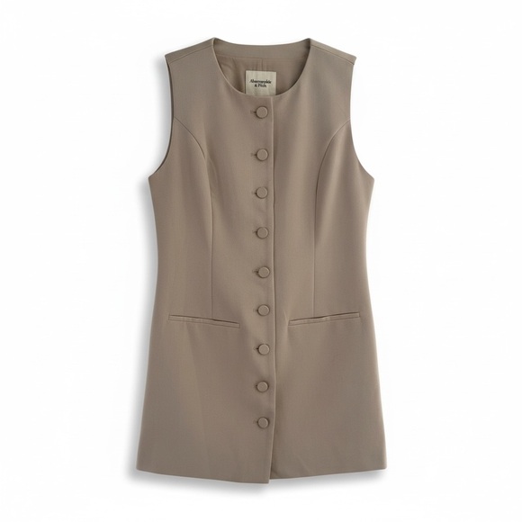 Abercrombie & Fitch Dresses & Skirts - Abercrombie & Fitch Women’s Taupe Buttoned Mini Dress